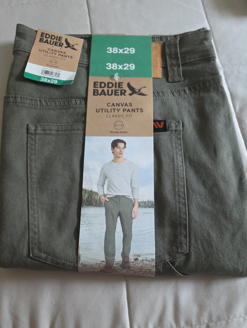 Eddie Bauer Men’s Canvas Utility Pants — Olive